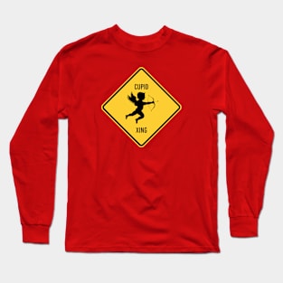 Funny Valentines Day Cupid Crossing Long Sleeve T-Shirt